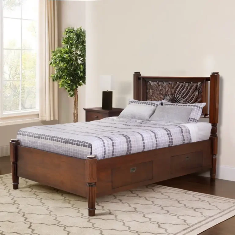 regalia carved storage bed
