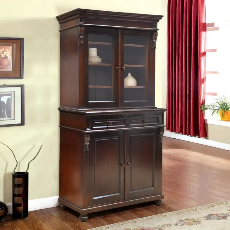rf 45 wood color sideboard for tableware glassware etc