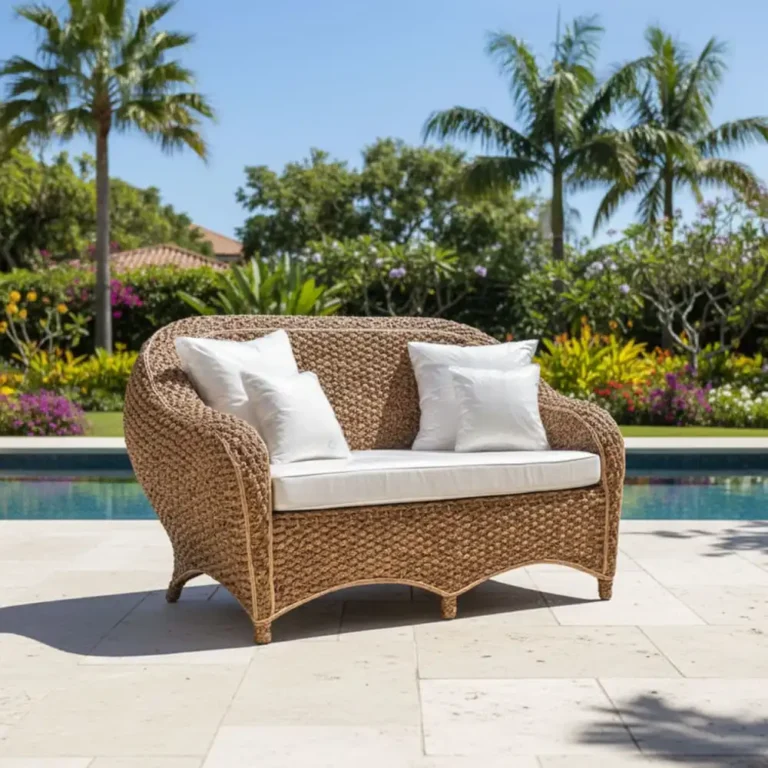 riviera 2 seater water hyacinth sofa