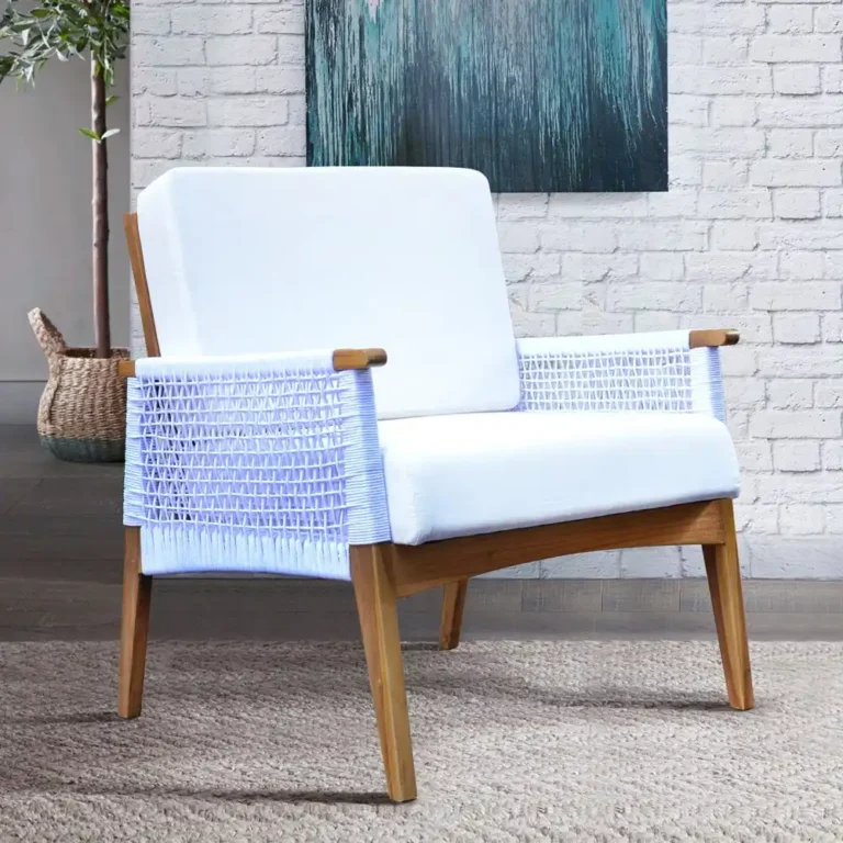 riviera mutfi chair off white rope cushion