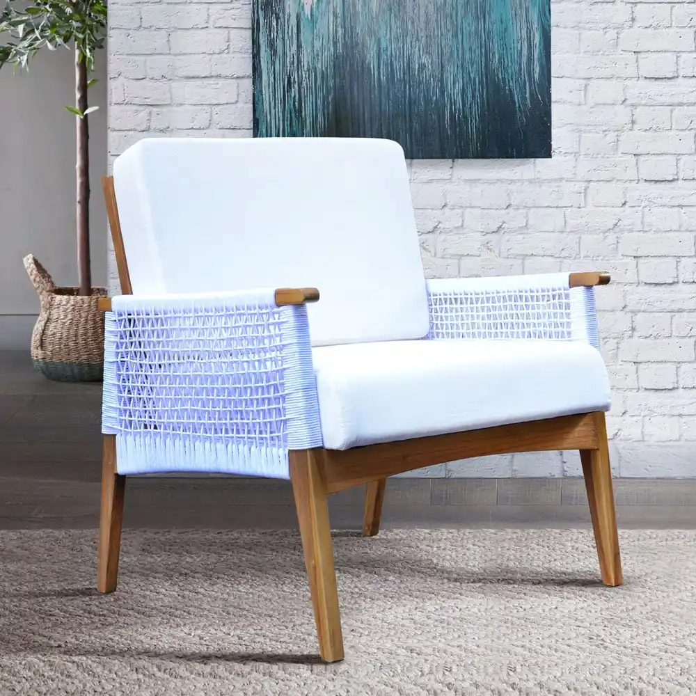 Riviera Mutfi Chair Off White Rope + Cushion