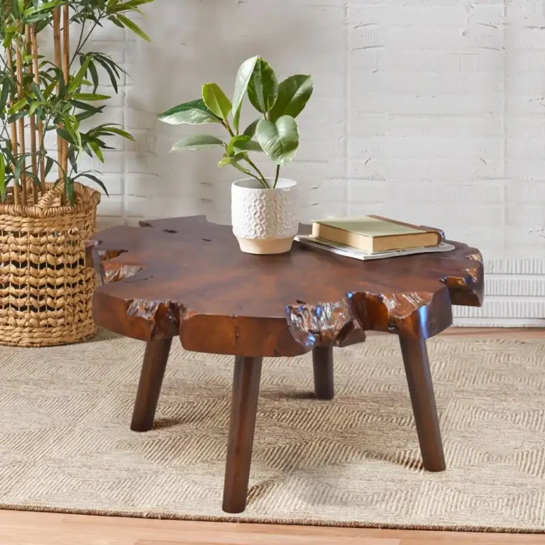 root teak wood coffee table