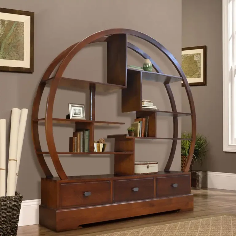 round bookshelf burma