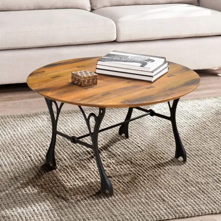 round coffee table diam 60cm iron legs