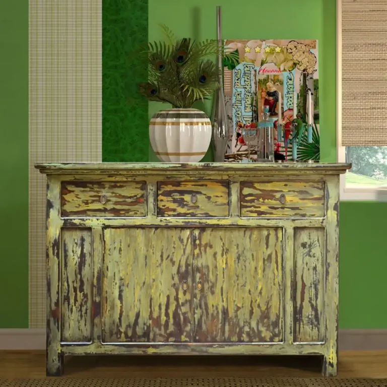 side board oriental rustic