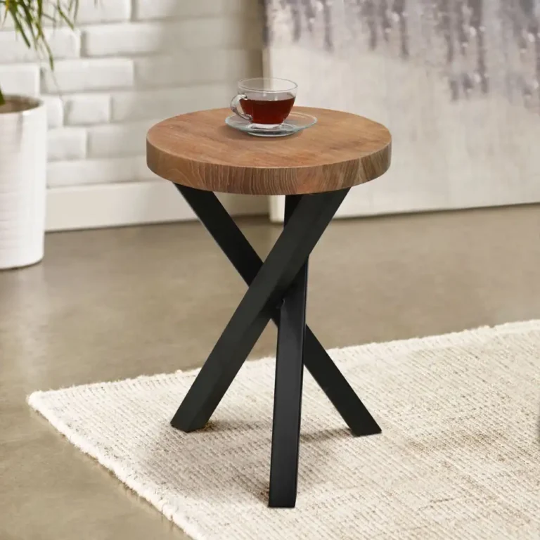 side table d 35 black metal legs
