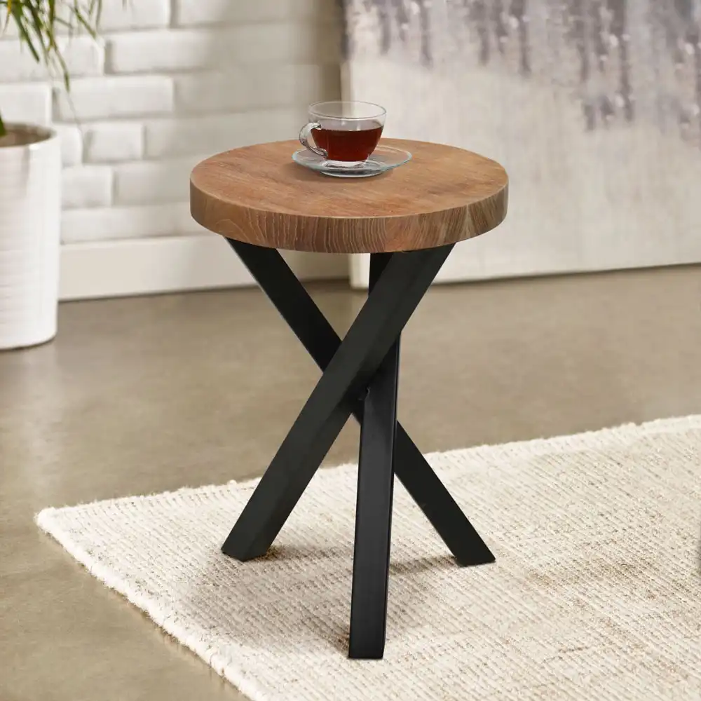 Side Table D. 35 Black Metal Legs 1 Side Table D. 35 Black Metal Legs