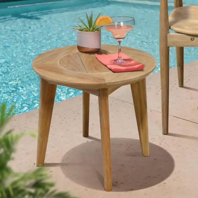 side table round mid century tapered legs