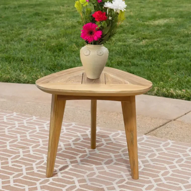 side table triangle tapered legs