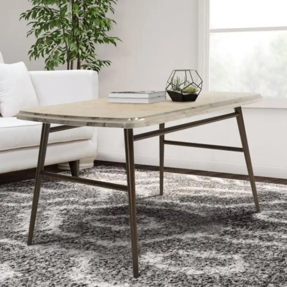 Sofa Table Iron Antique With Marble Top
