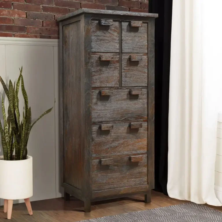 solid teak tall chest of drawers delta