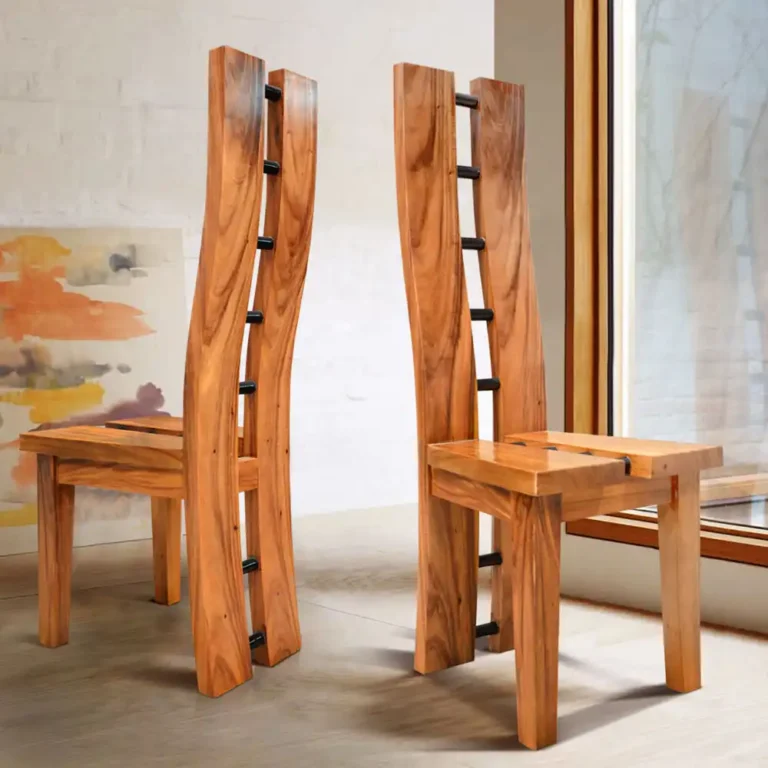 suar dining chair with black strips