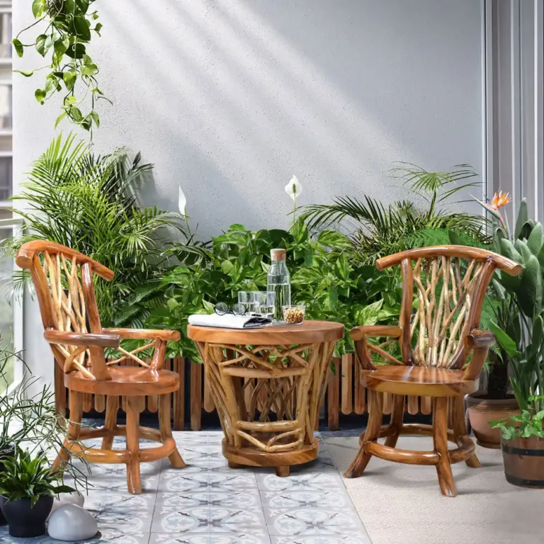 teak branc chair set