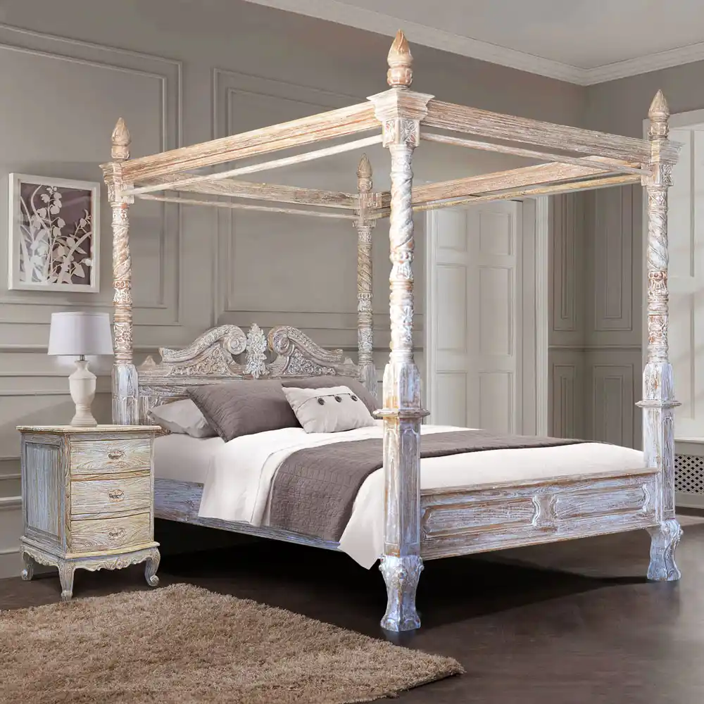 Teak Queen Anne Bed 151×201 Cm