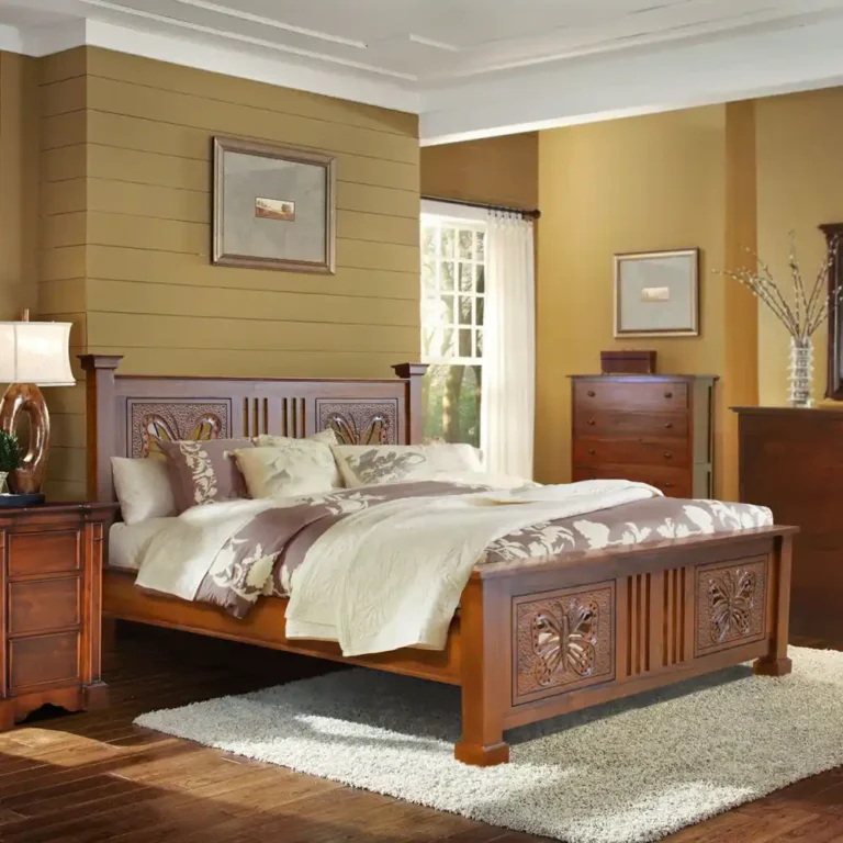 tempat tidur motif kupu kupu