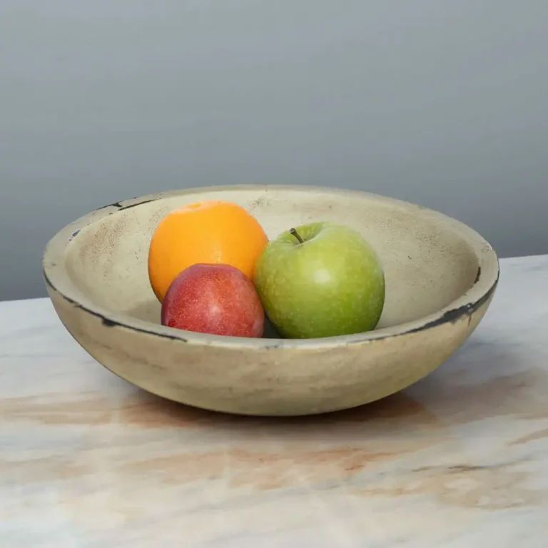 wooden bowl katie small white