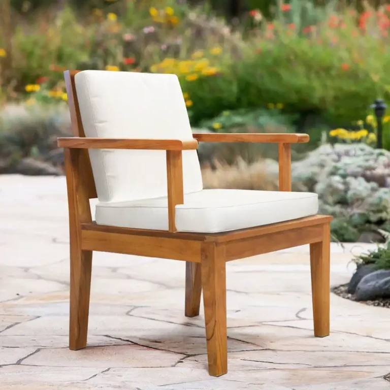 wooden outdoor dining chair