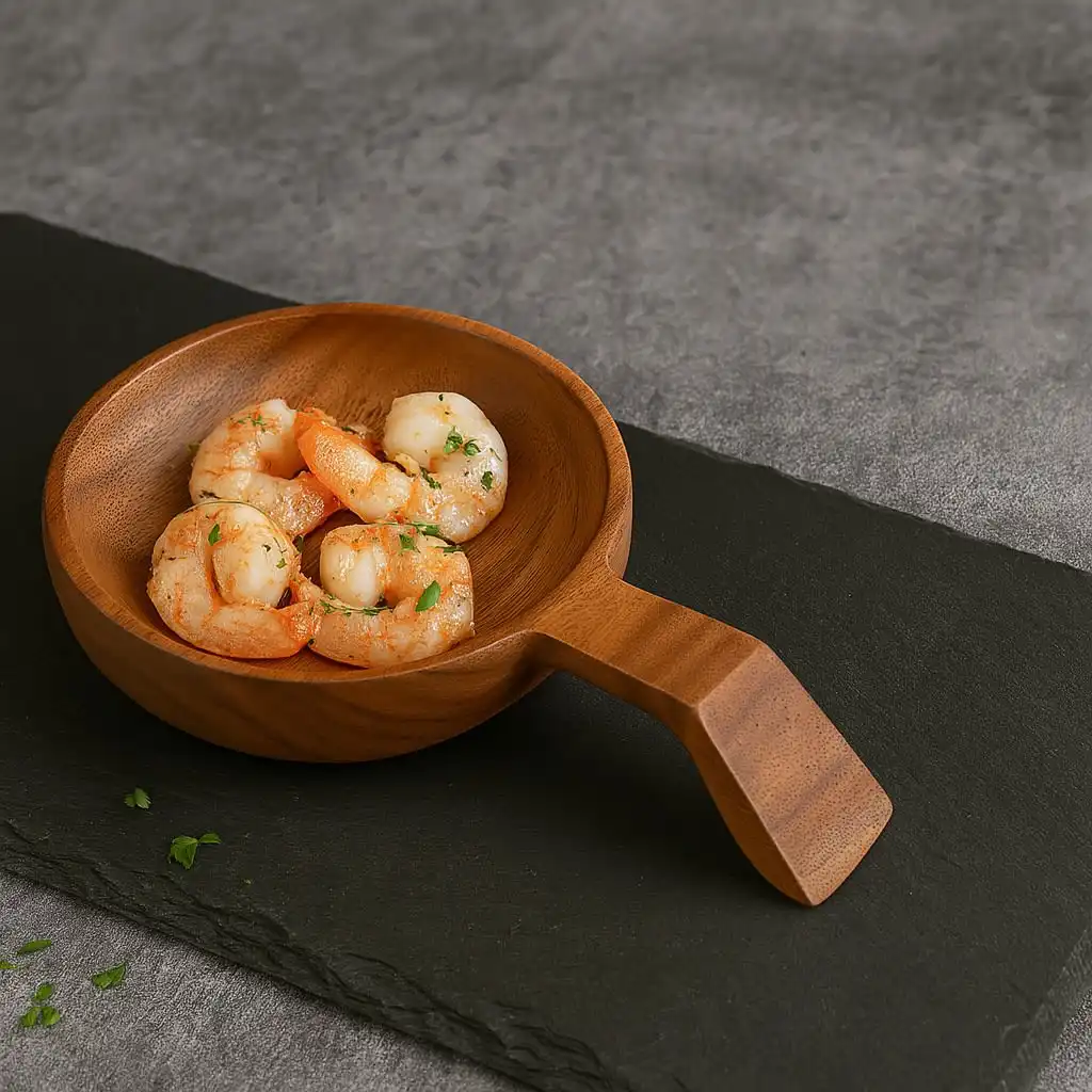 Wooden Serving Cup With Handle